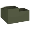 Jardinière 80x80x48 cm Vert olive Acier 