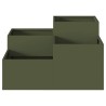 Jardinière 80x80x48 cm Vert olive Acier 