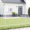 Clôture de jardin , blanche avec sommet en arc, 3,4x1,5 m en acier 