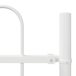 Clôture de jardin , blanche avec sommet en arc, 3,4x1,5 m en acier 