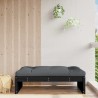 Repose-pied de jardin 120x80 cm noir bois de pin massif 