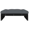 Repose-pied de jardin 120x80 cm noir bois de pin massif 
