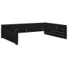 Repose-pied de jardin 120x80 cm noir bois de pin massif 