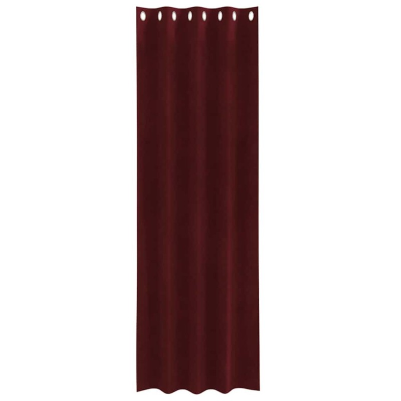 Rideaux opaques avec œillets 2 pcs Rouge vin Velours Rideaux opaques avec œillets 2 pcs Rouge vin Velours