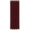 Rideaux opaques avec œillets 2 pcs Rouge vin Velours 