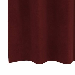 Rideaux opaques avec œillets 2 pcs Rouge vin Velours 