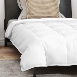 Couette avec oreiller 2 pcs Blanc 135 x 200 cm Bas 