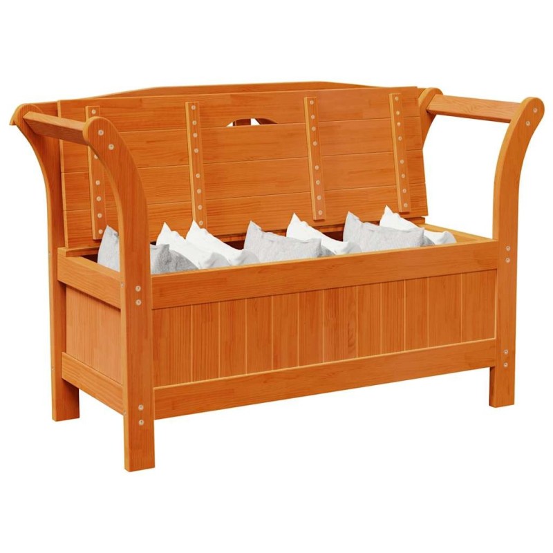 Banc de rangement de jardin Acacia 119x76x44 cm Bois massif 