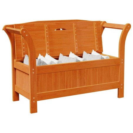 Banc de rangement de jardin Acacia 119x76x44 cm Bois massif 