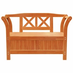 Banc de rangement de jardin Acacia 119x76x44 cm Bois massif 