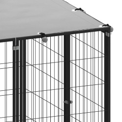 Chenil Noir 110x110x110 cm Acier 