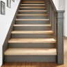 Marches d'escalier 2 pcs non traité bois de chêne massif 