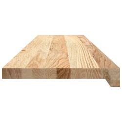 Marches d'escalier 2 pcs non traité bois de chêne massif 