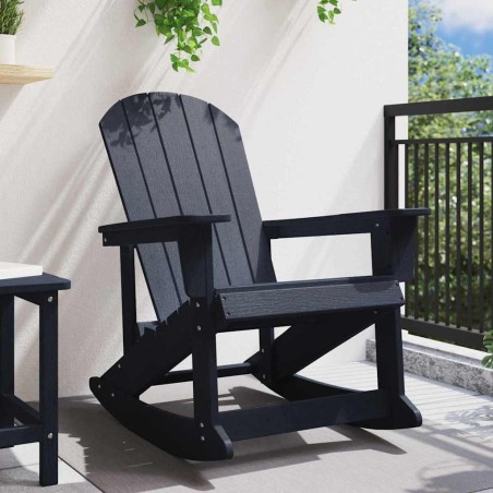 Bergère à Bascule Adirondack Bleu Marine 73.5x92x90 cm HDPE 