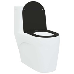 Siège de toilette à libération rapide avec fermeture douce - Duroplast, Noir 