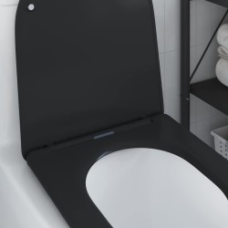 Siège de toilette à libération rapide avec fermeture douce - Duroplast, Noir 