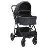 Poussette pour bébé 2-en-1 Anthracite et noir Acier 