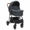 Poussette pour bébé 2-en-1 Anthracite et noir Acier 