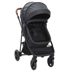Poussette pour bébé 2-en-1 Anthracite et noir Acier 