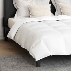 Couette avec oreiller 3 pcs Blanc 240 x 200 cm Bas 