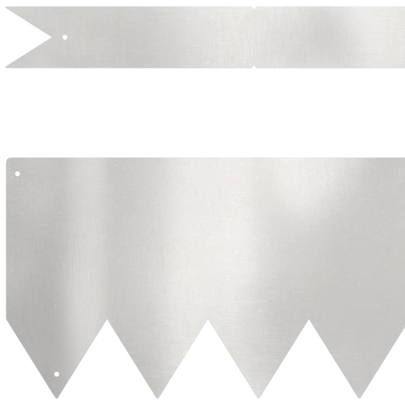 Bordures de pelouse 10 pcs 100x0.5x15 cm Acier inoxydable 