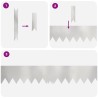 Bordures de pelouse 10 pcs 100x0.5x15 cm Acier inoxydable 