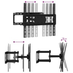 Support TV mural pour écran 26-70 pouces max VESA 400x400 mm 