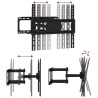 Support TV mural pour écran 26-70 pouces max VESA 400x400 mm 