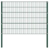 Panneau de clôture avec poteaux Fer 1,7 x 1,2 m Vert 