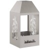 brasero 50x50x100 cm en acier vieilli 