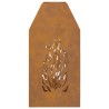 brasero 50x50x100 cm en acier vieilli 