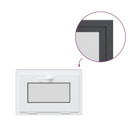 Fenêtre sous-sol RISOR 60x40 cm inclinable 2vitrages anthracite 