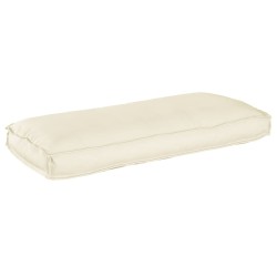 Set de coussins de palette avec oreiller 3 pcs Crème 
