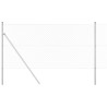 Jeu de Poteaux de Clôture Argent 1.4 x 10 m Acier galvanisé 