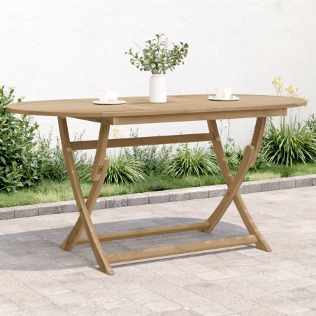 Table pliable de jardin 160x85x75 cm bois d'acacia solide 