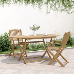 Table pliable de jardin 160x85x75 cm bois d'acacia solide 