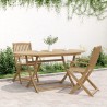 Table pliable de jardin 160x85x75 cm bois d'acacia solide 