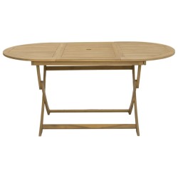 Table pliable de jardin 160x85x75 cm bois d'acacia solide 