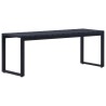 Banc de jardin 120,5 cm Panneau PS Noir 