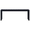 Banc de jardin 120,5 cm Panneau PS Noir 