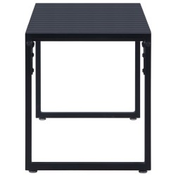 Banc de jardin 120,5 cm Panneau PS Noir 