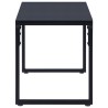 Banc de jardin 120,5 cm Panneau PS Noir 