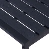 Banc de jardin 120,5 cm Panneau PS Noir 