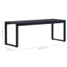 Banc de jardin 120,5 cm Panneau PS Noir 