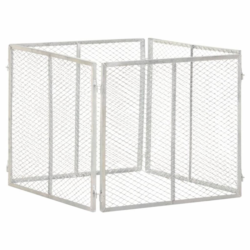 Composteur de jardin 85x85x70 cm Fer galvanisé 
