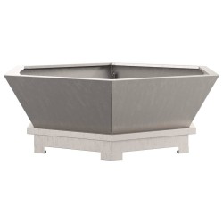 Foyer Hexagonal 75x75x28 cm Acier Weathering 