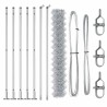 Jeu de Poteaux de Clôture Argent 10 x 1.5 m Acier galvanisé 