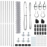 Jeu de Poteaux de Clôture Argent 10 x 1.5 m Acier galvanisé 