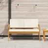 Banc de jardin avec coussins 115x70x72 cm en bois d'acacia 
