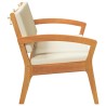 Banc de jardin avec coussins 115x70x72 cm en bois d'acacia 